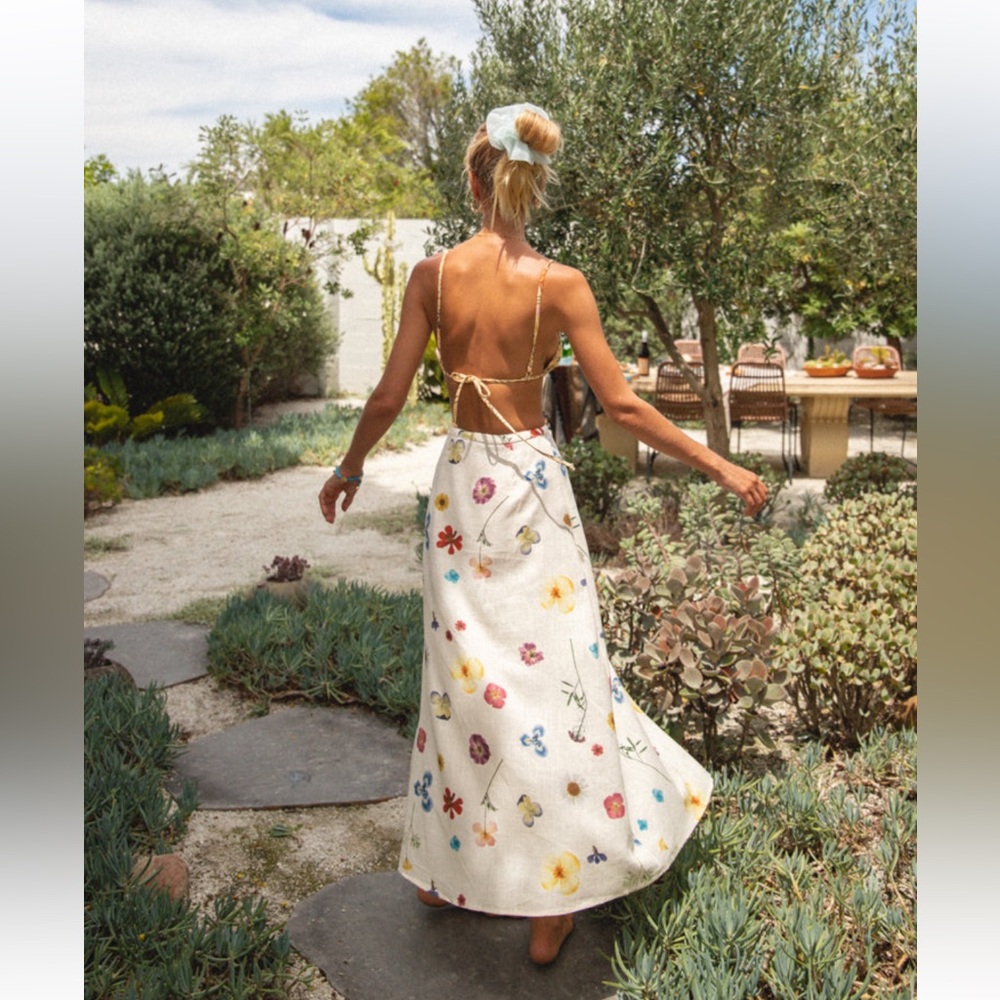 VRG GRL Love Language Midi Skirt Floral